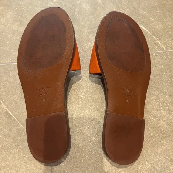 Tom Ford Orange & Gold Sandals Size 37 - Picture 3 of 3